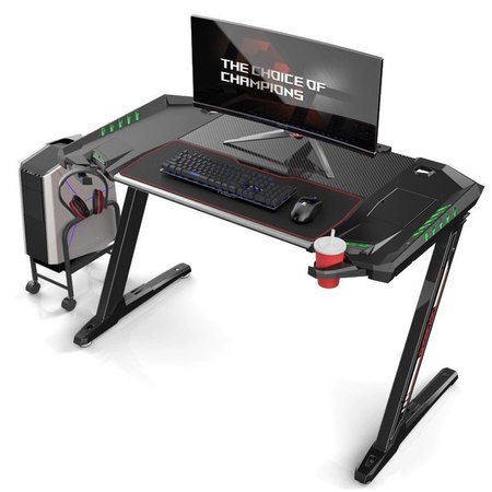 EUREKA ERGONOMICS Z2 Gaming Desk with RGB LIGHT ERK-EDK-Z2BK